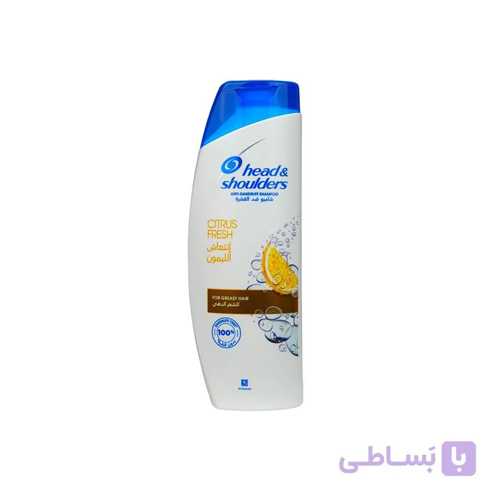 شامپو ضد شوره موهای چرب هد اند شولدرز مدل Citrus Fresh حجم 600 میلی لیتر