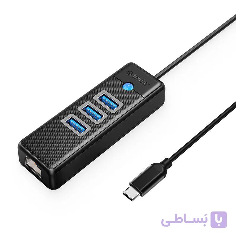 هاب 4 پورت Type-C اوریکو مدل PW3UR25-C3-015 — تصویر 1