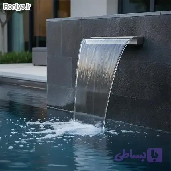 نازل پرده آب ثقلی گالوانیزه برای ارتفاع 50 تا 80 سانت — تصویر 1
