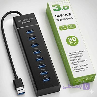 هاب 7 پورت USB-3.0 بدون کلید مدل Super fast 507 — تصویر 1