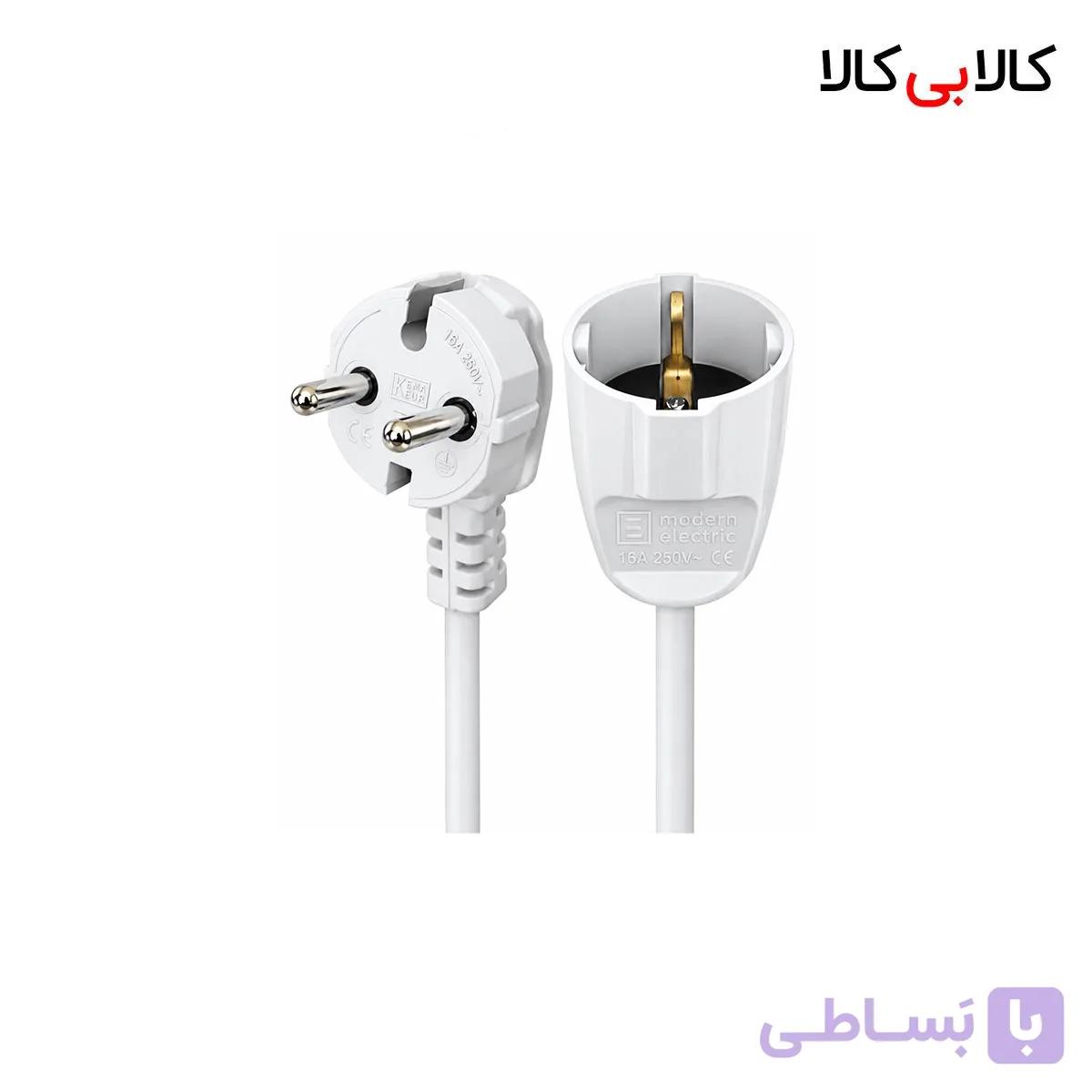کابل رابط برق نر و ماده (افزایش طول) 5 متری ضخیم | 5m Power Extension Cable — تصویر 1