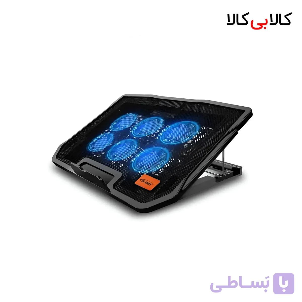 پایه خنک کننده لپ تاپ 6 فن دی نت ( D−net ) مدل H9 (پشتیبانی تا 17 اینچ) — تصویر 1