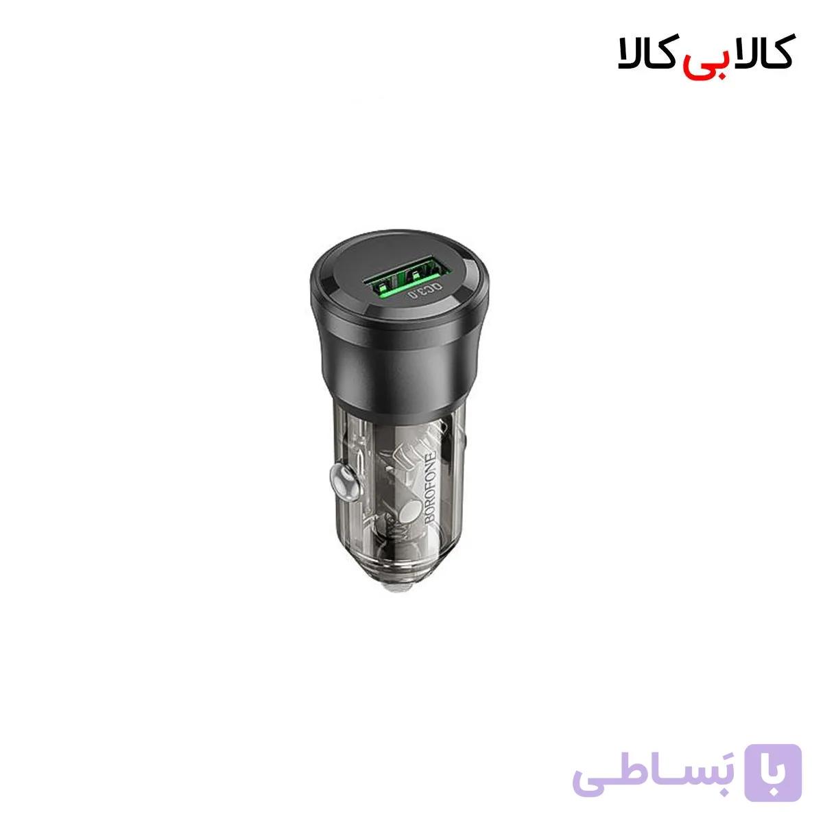 شارژر فندکی 18 وات بروفون مدل BZ23 تک پورت Borofone BZ23 Car Charger QC3.0 — تصویر 1