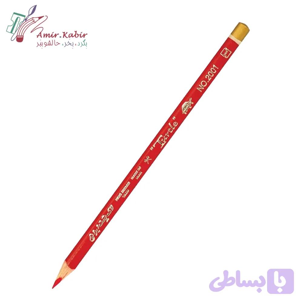 مداد قرمز لاک پشتی — تصویر 1