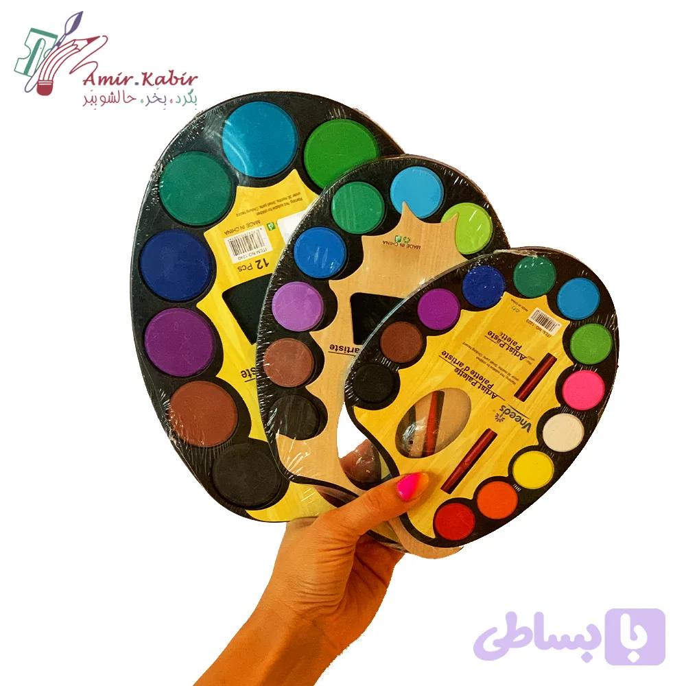 آبرنگ 12 رنگ پالتی بزرگ — تصویر 1