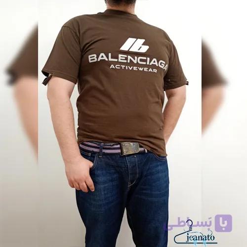 تیشرت نخ پنبه مردانه و زنانه بالنسیاگا پاریس اورجینال 77022 BALENCIAGA — تصویر 1