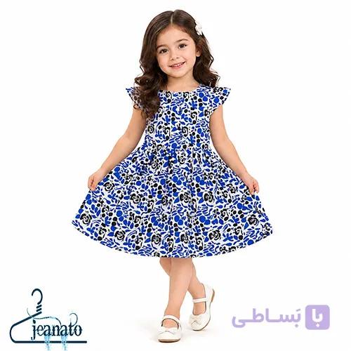 پیراهن دخترانه بچگانه وارداتی خنک مناسب ۱ تا ۳ سال — تصویر 1