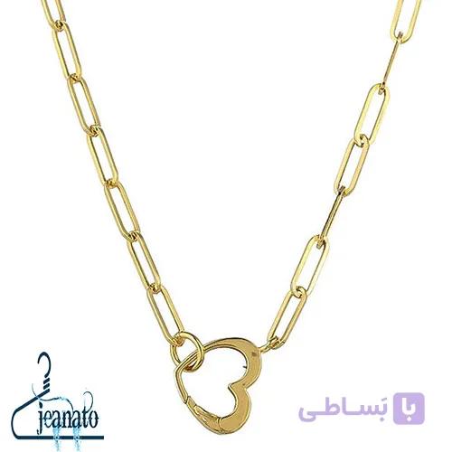 گردنبند طرح قلبی رزگلد I AM | ضد حساسیت | قیمت ویژه — تصویر 1