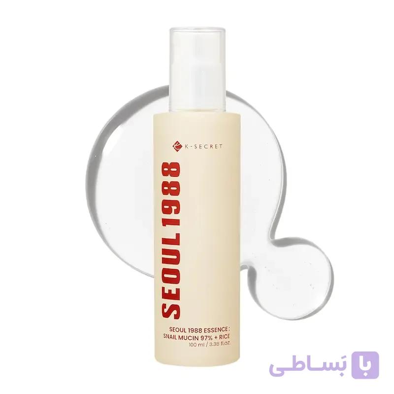 اسنس ترمیم‌کننده موسین حلزون و برنج سئول ۱۹۸۸ کی‌سکرتK-Secret Seoul 1988 Essence Snail Mucin 97% + Rice — تصویر 1