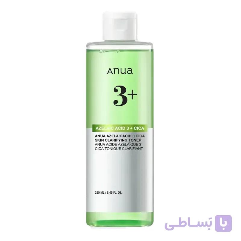 تونر ضد قرمزی و شفاف‌کننده پوست سیکا و آزلائیک اسید ۳ آنوا _Anua Azelaic Acid 3 CICA Skin Claryfing Toner — تصویر 1