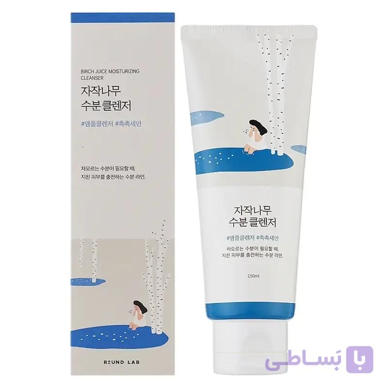 شوینده آبرسان صورت راندلب با عصاره شیره توسROUND LAB Birch Juice Moisturizing Cleanser — تصویر 1