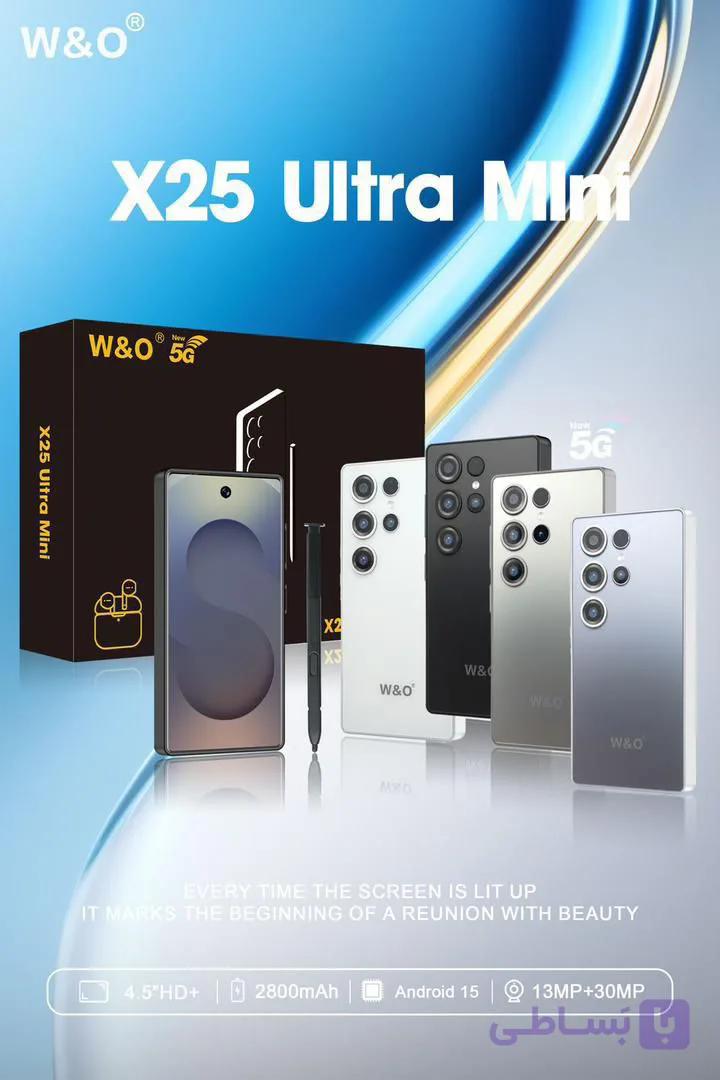 گوشی لمسی مینی سامسونگ مدل s25 ultra قلم دار به همراه ایرپاد — تصویر 1