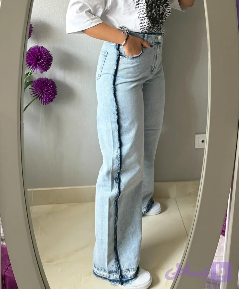 شلوار جین زنانه دیتیلدار وارداتی ترک