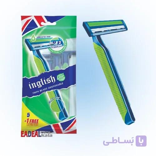 تیغ اصلاح دو لبه 6 تایی مدل کامفی گریپ اینگلیش