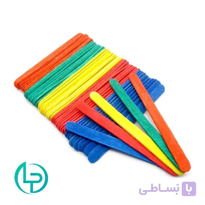 چوب بستنی باریک رنگی