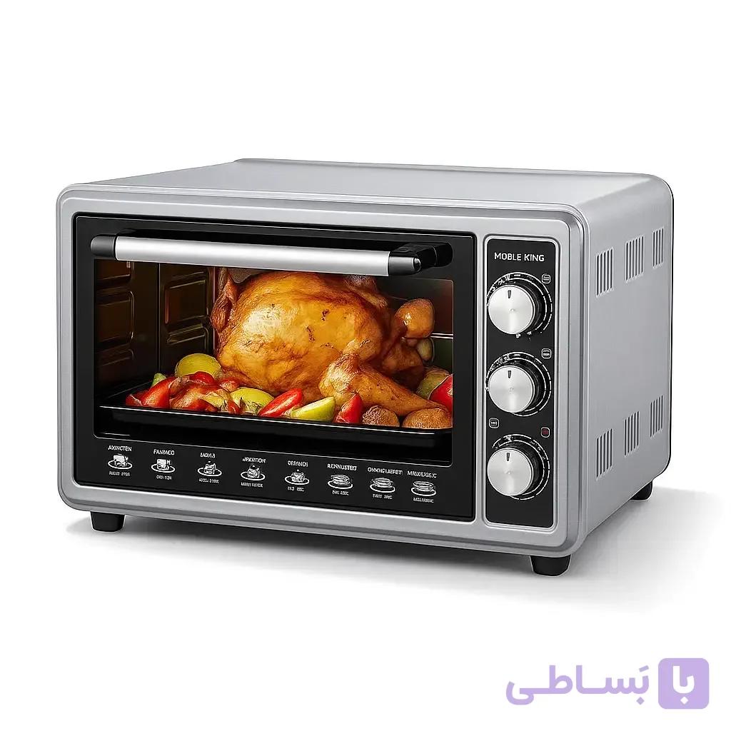آون توستر ۴۰ لیتری نوبل کینگ مدل 1004 | پخت سریع، ظرفیت بزرگ و طراحی حرفه‌ای — تصویر 1