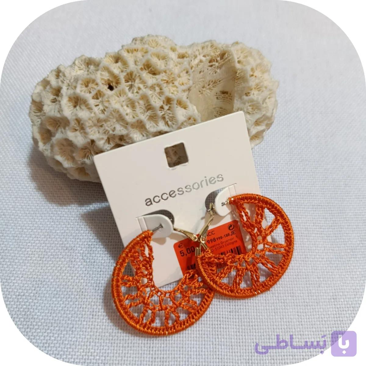 گوشواره حلقه ای بافت ضد حساسیت برند accessories