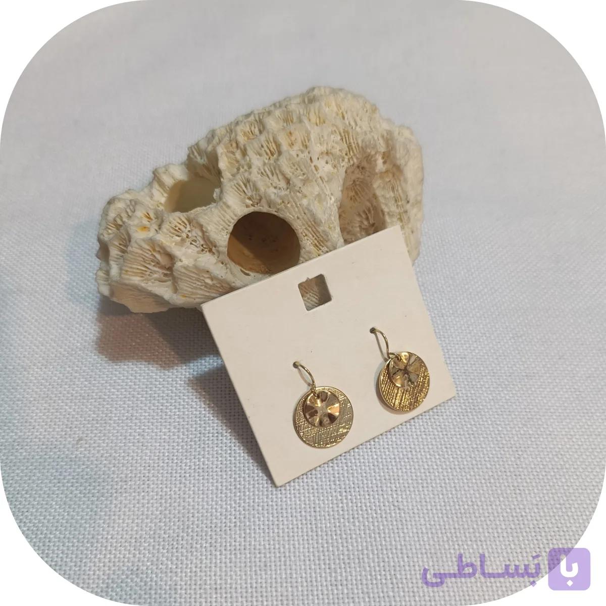 گوشواره آویز مدل طرح طلا برند اروپایی