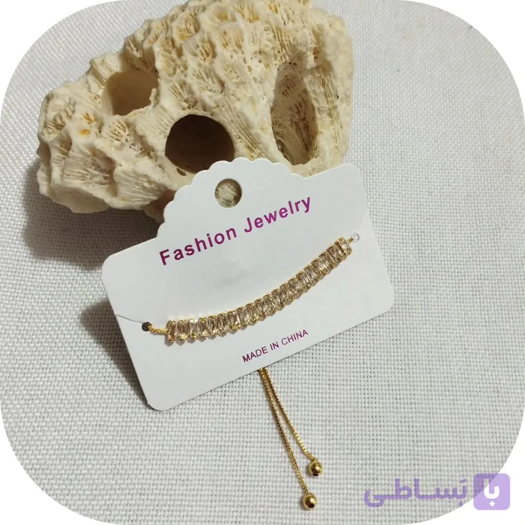 دستبند آسانسوری نگین تنیسی در ۳ رنگ
