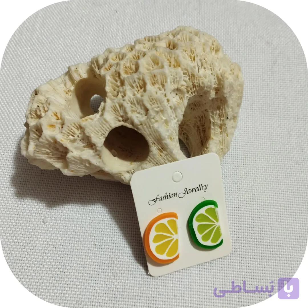 گوشواره میخی طرح میوه در ۵ طرح