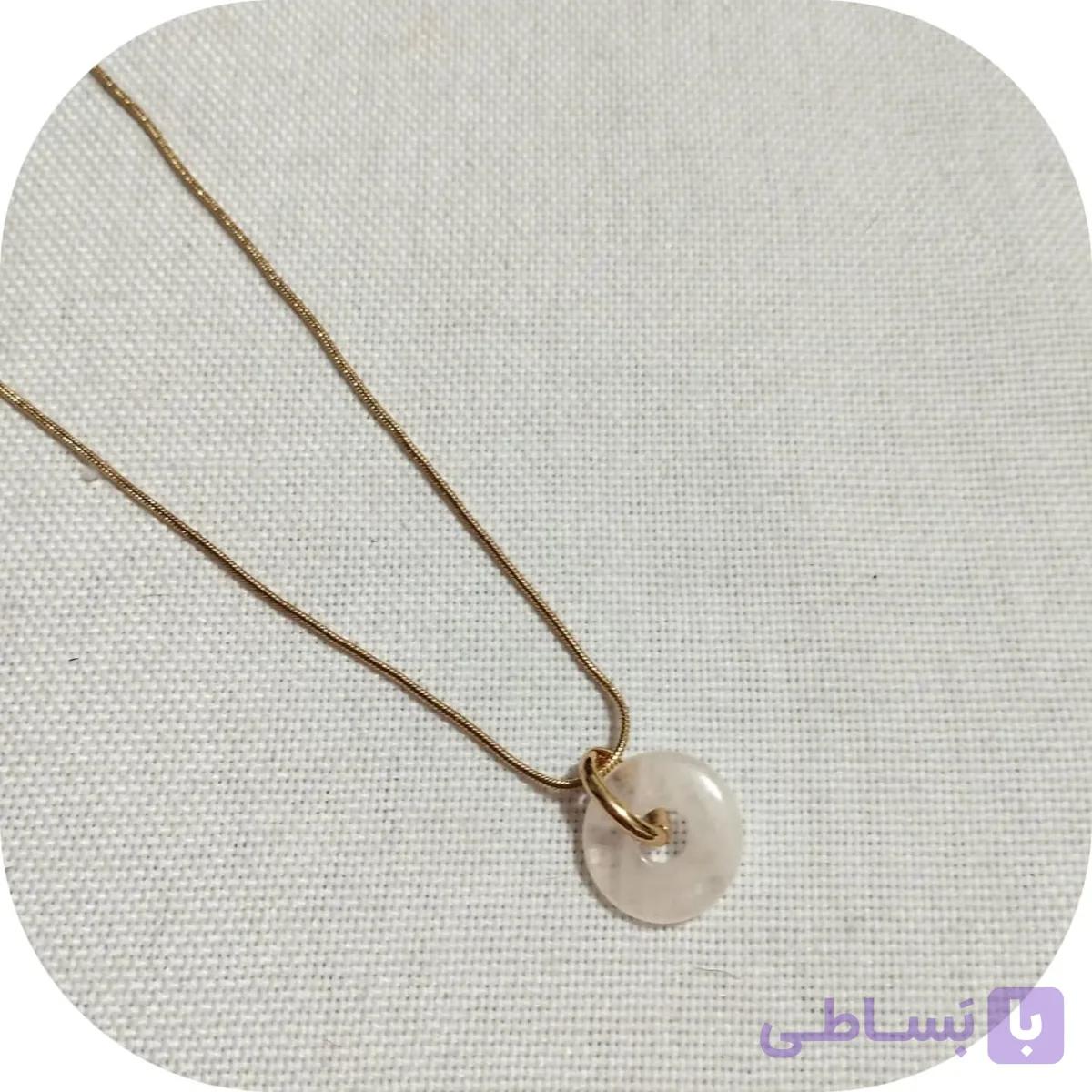 گردنبند سنگ رزکوارتز برند اروپایی