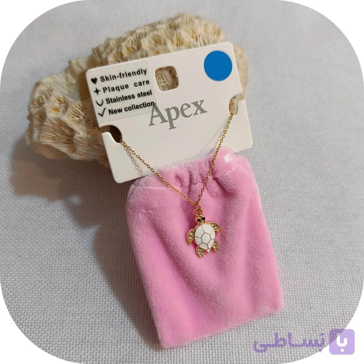 گردنبند نگیندار زنجیر استیل