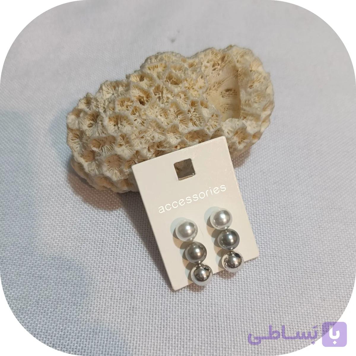 گوشواره میخی طرح گوی (توپی) برند I am