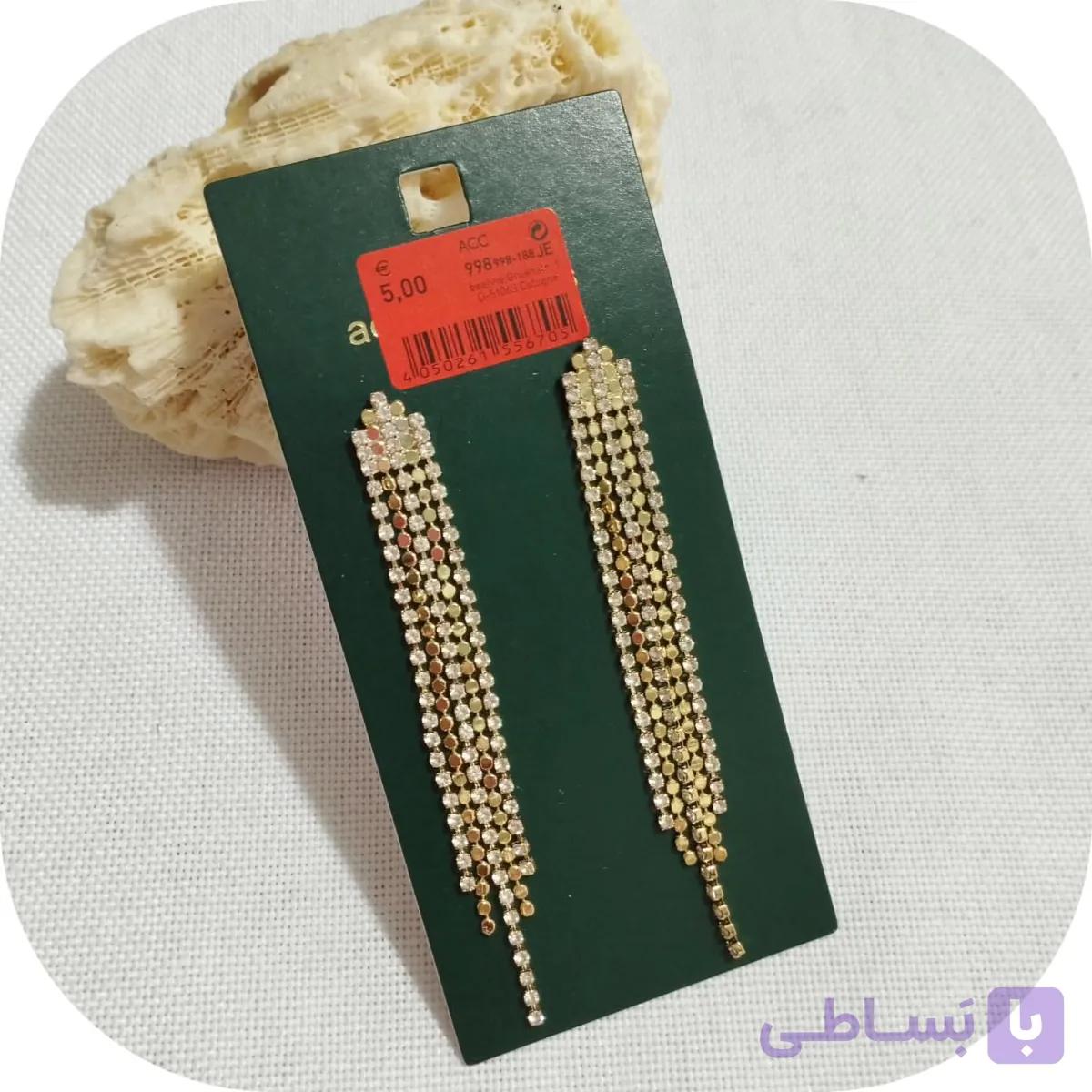 گوشواره دیسکویی و میخی برند acc ضد حساسیت