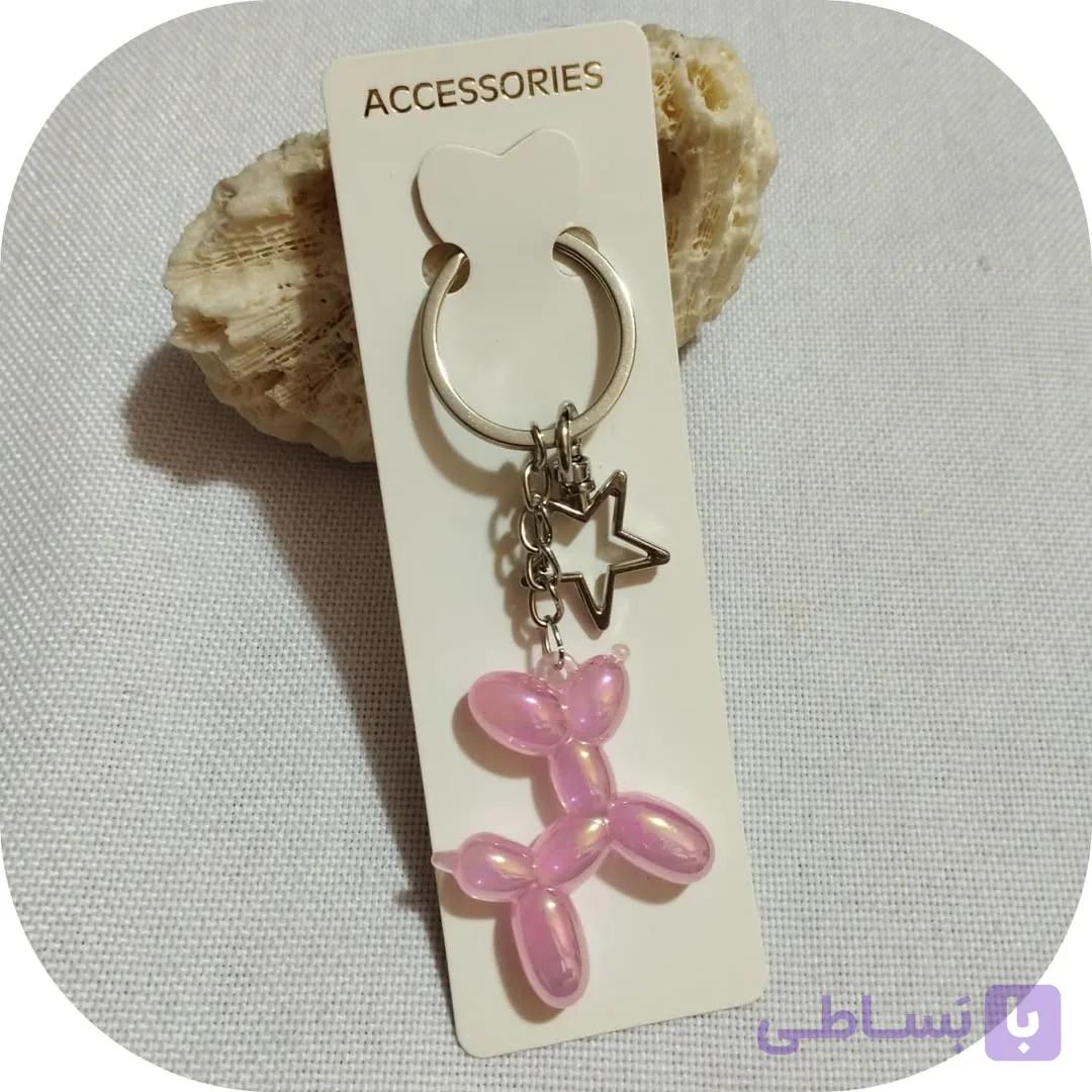 جاسوئیچی و آویز کیف سگ بادکنکی رنگبندی