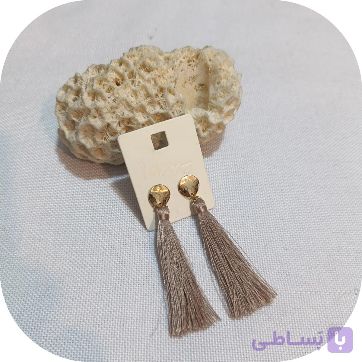 گوشواره میخی ابریشمی برند I am
