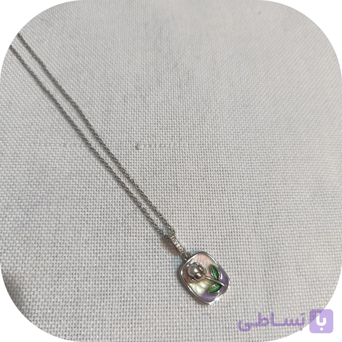 گردنبند میناکاری زنجیر استیل