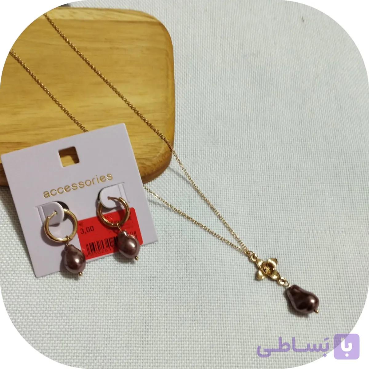 نیم ست مروارید باروک برند accessories