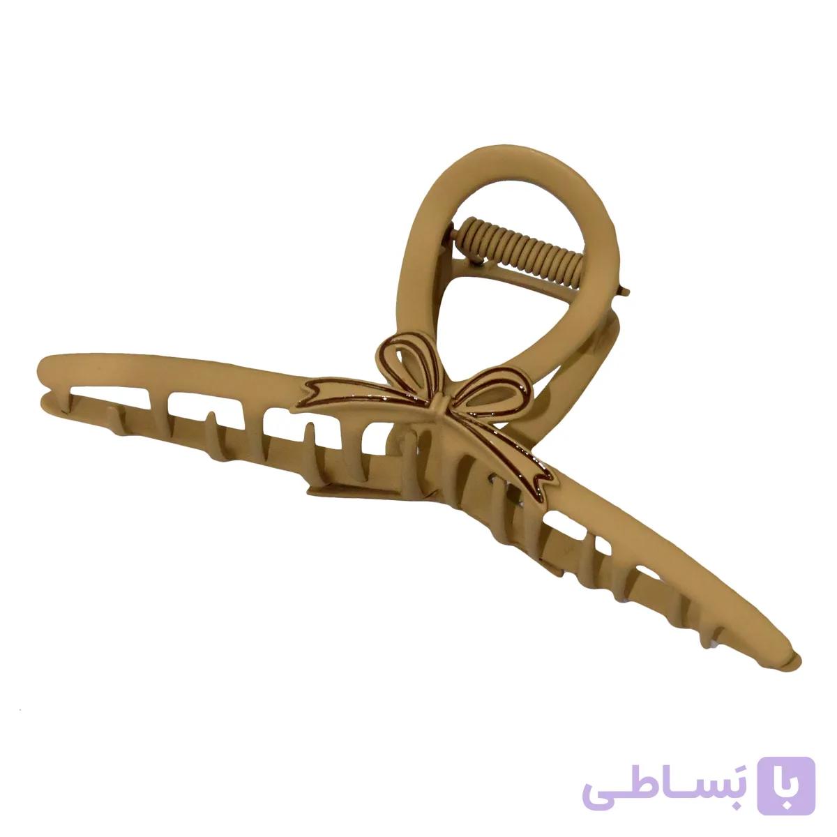 کلیپس مو زنانه مدل فلزی روکش شمعی کد 1570 — تصویر 1