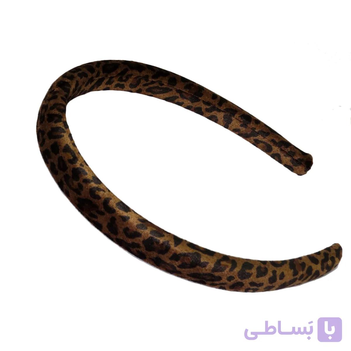تل مو زنانه مدل پفکی پلنگی باریک کد 499 — تصویر 1