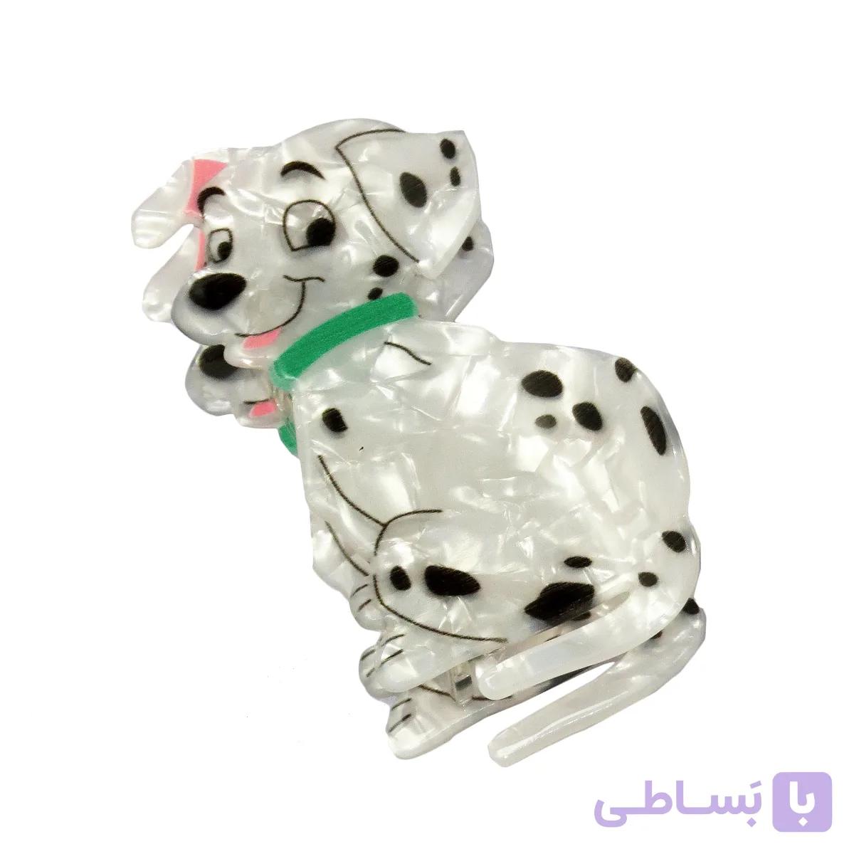کلیپس مو زنانه مدل سگ خالدار کریستالی کد 1576 — تصویر 1