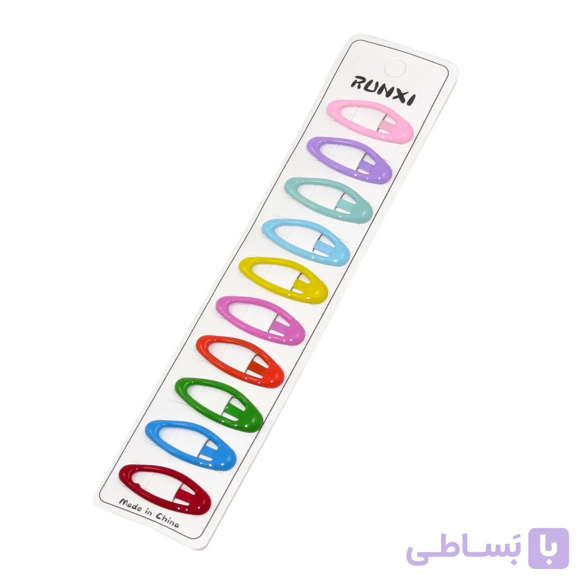 گیره مو زنانه مدل تق تقی بیبی کد G_Lnd_3168 مجموعه 10 عددی — تصویر 1