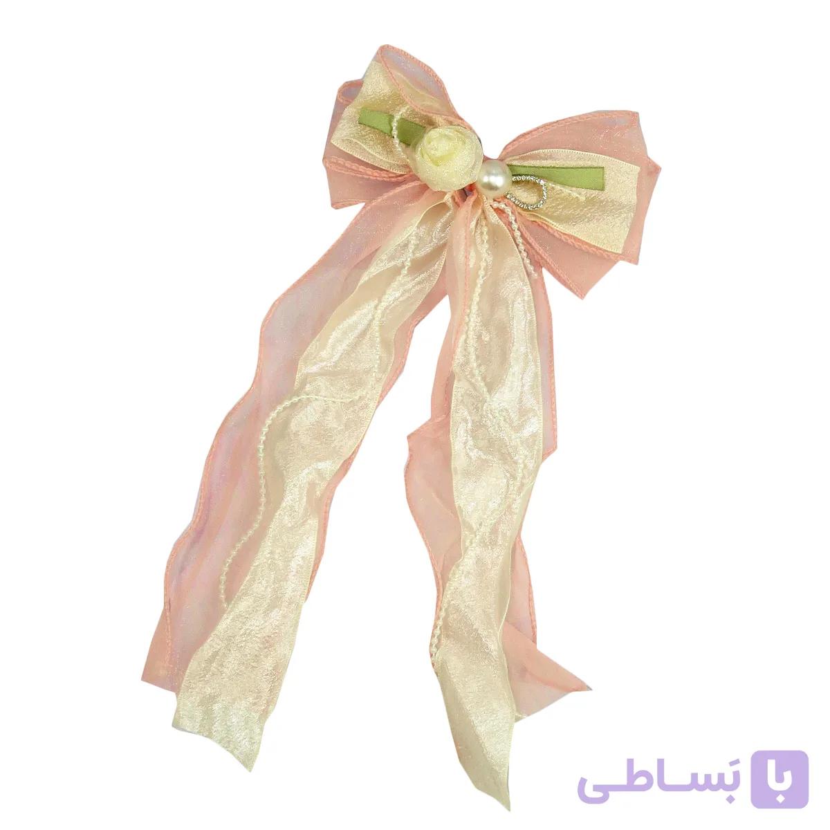 گیره مو زنانه مدل فرانسوی پاپیون ارگانزا کد 3182 — تصویر 1