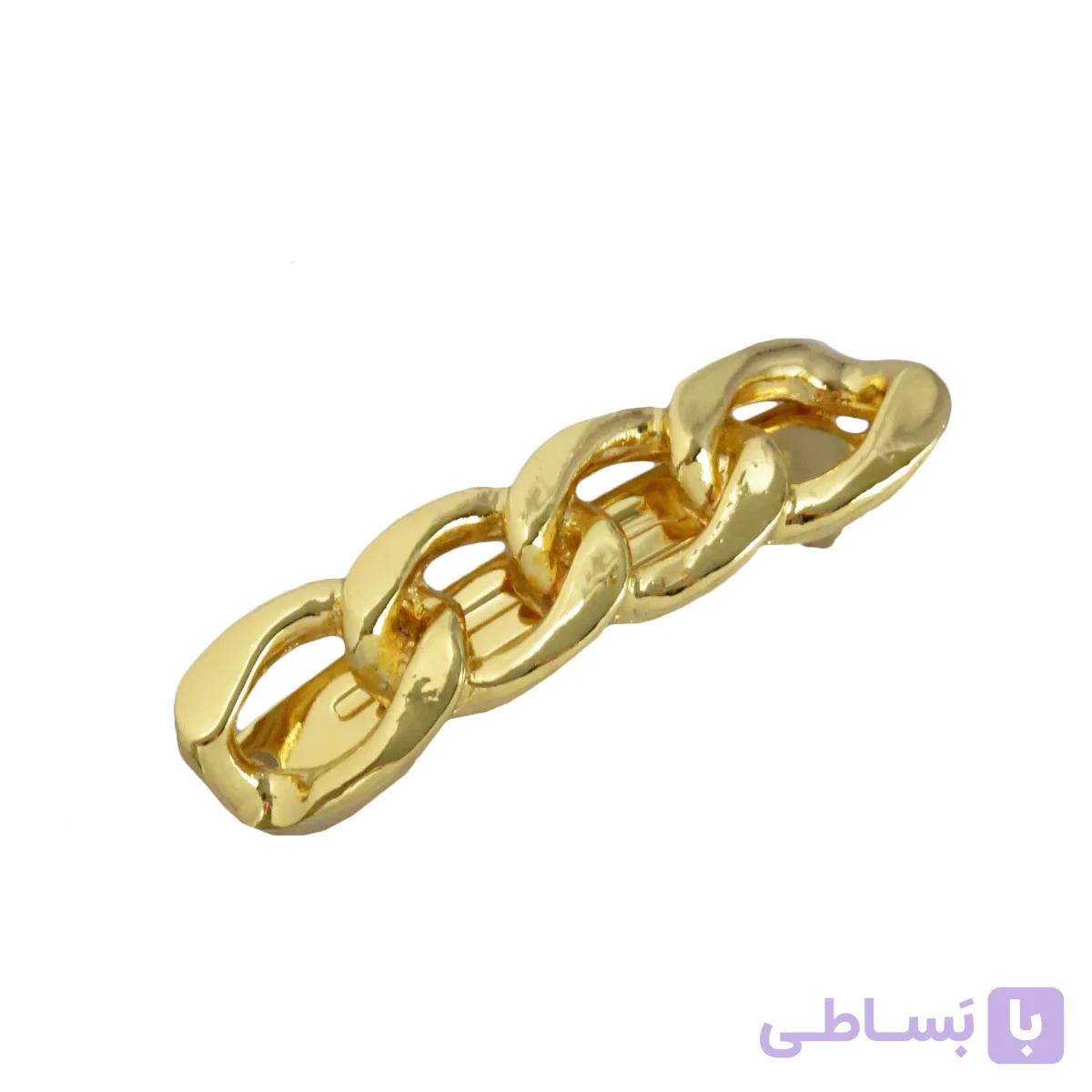 گیره مو زنانه مدل فرانسوی طرح زنجیر کد 3190 — تصویر 1