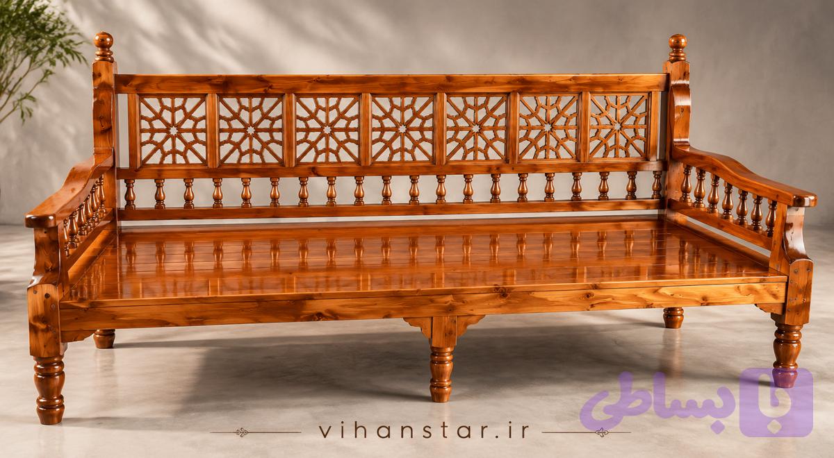 نیمکت سنتی مشبک مدل آدرینا (گره چینی)