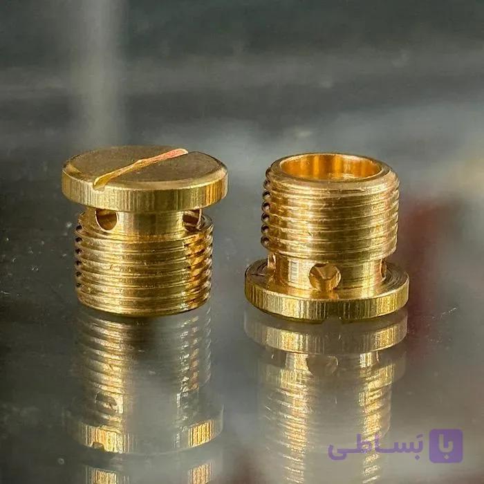 پیچ شاور اسپرسوساز برنجی رزوه ریز — تصویر 1