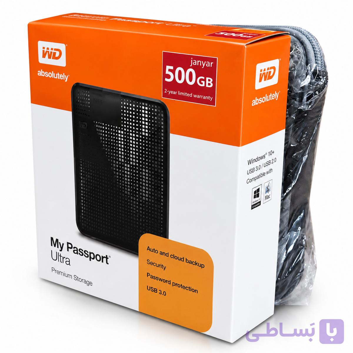 هارد اکسترنال وسترن دیجیتال مدل My Passport ظرفیت 500 گیگابایت — تصویر 1