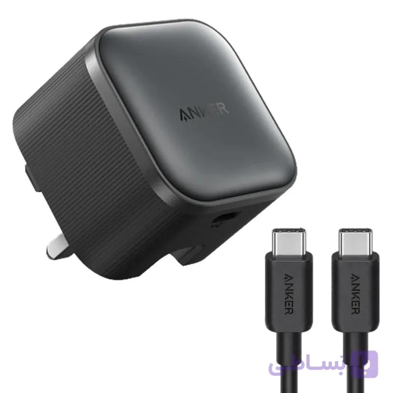 شارژر دیواری انکر مدل A2692 | شارژر سریع 45 وات به همراه کابل USB-C — تصویر 1