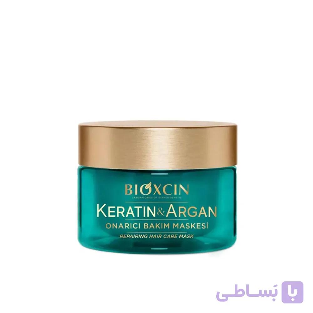 ماسک مو کاسه ای داخل حمام کراتین و آرگان بیوکسین مناسب انواع مو حجم 225 میل