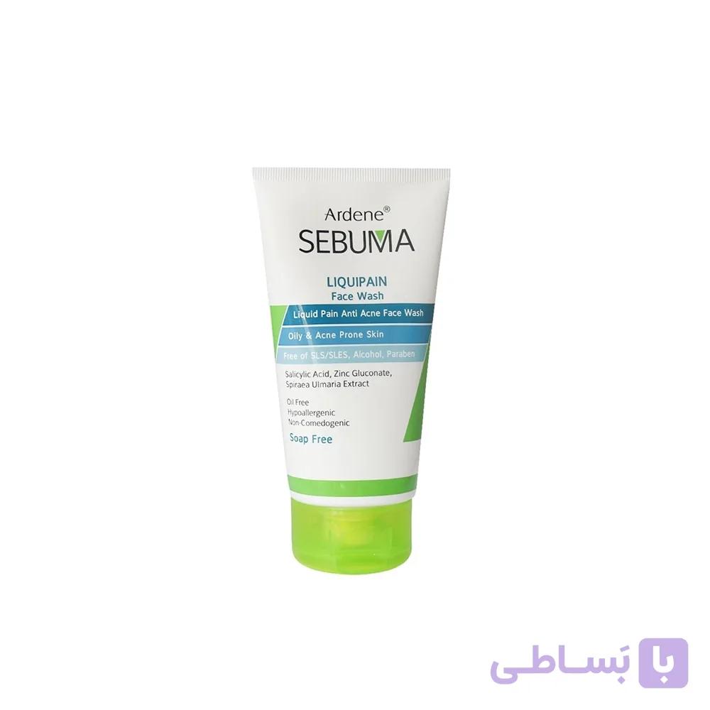 مایع شوینده غیرصابونی سبوما مناسب پوست صورت چرب و دارای آکنه حجم 150 میل