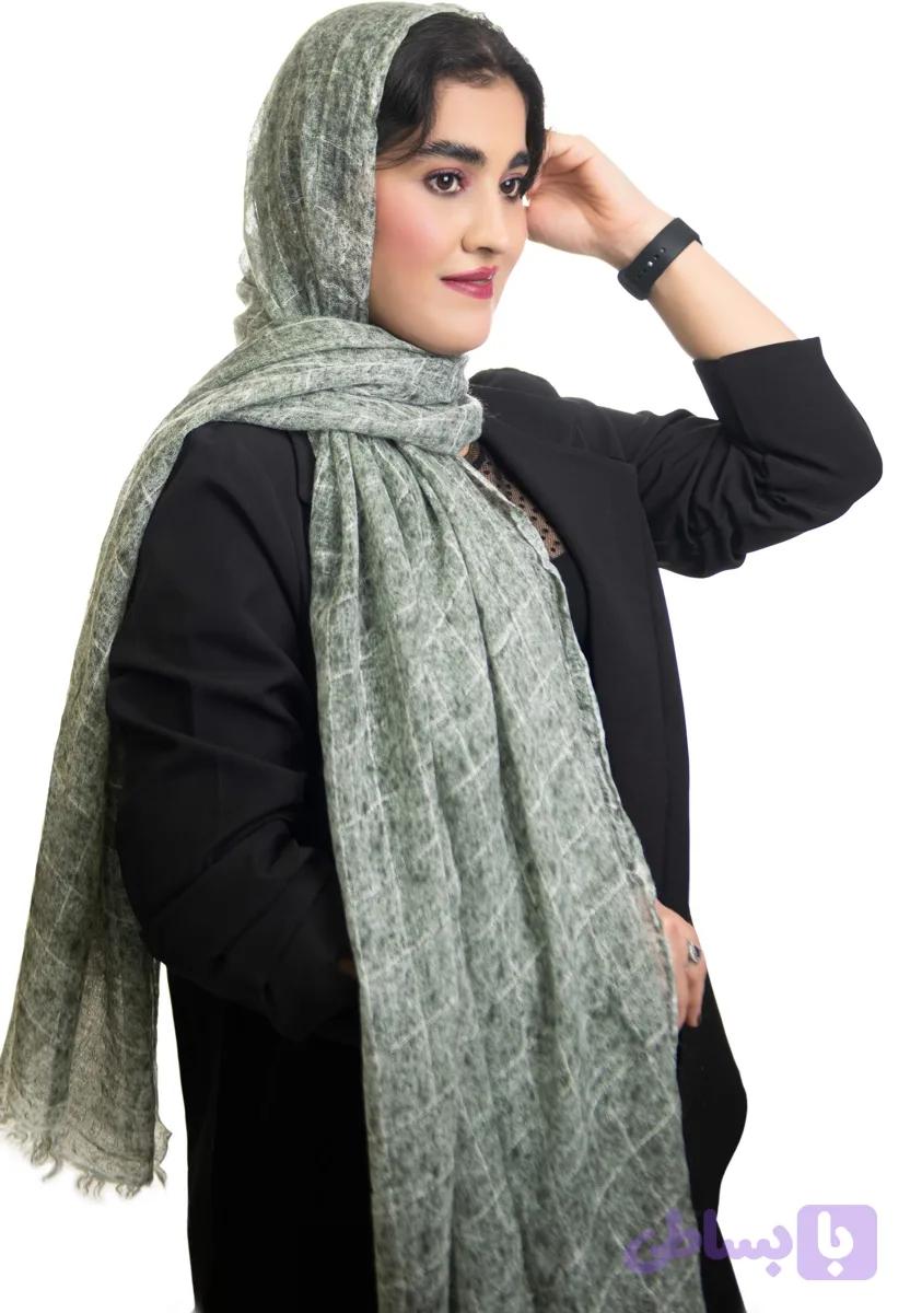 شال لینن چهارخونه