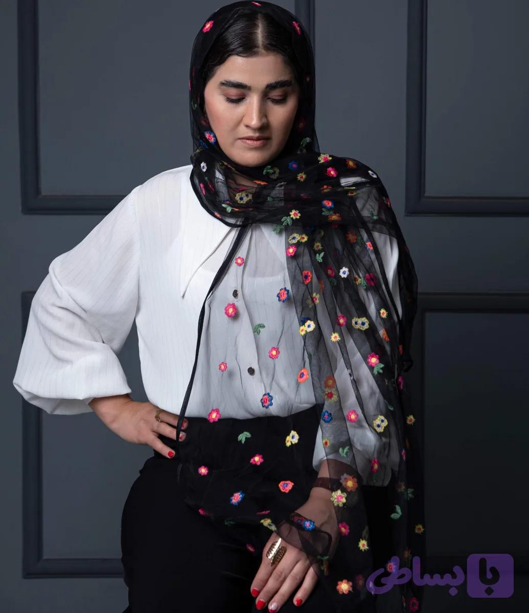 شال حریر بابونه