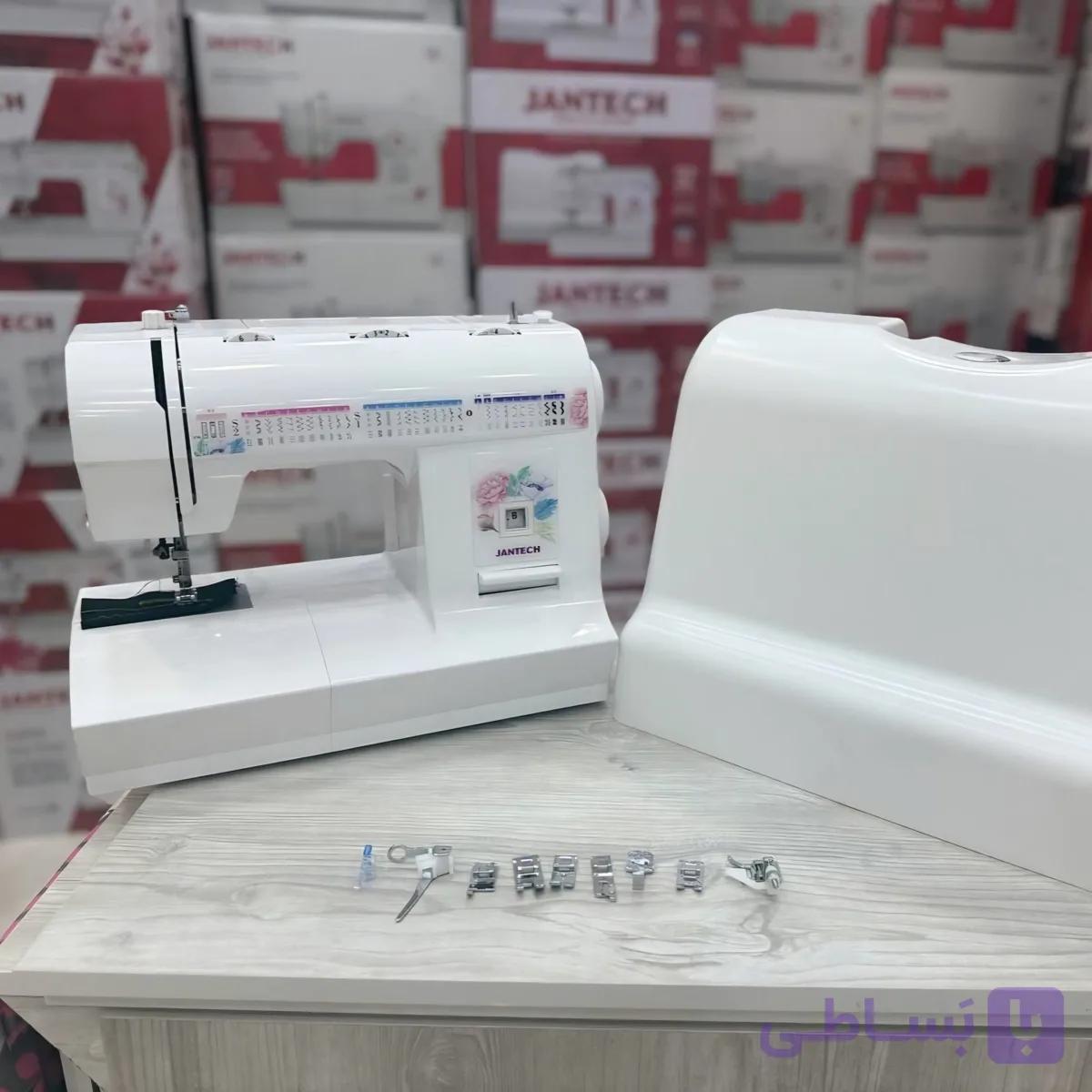 چرخ خیاطی و گلدوزی جانتک ۳۲ کاره مدل SPD1020 با سوزن نخ کن اتومات و درب — تصویر 1