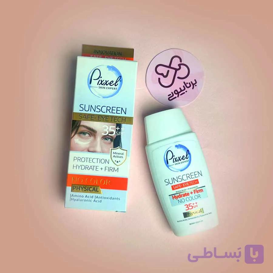 کرم ضد آفتاب دور چشم و صورت پیکسل SPF35 مدل Physical؛ بی‌رنگ، بژ روشن و بژ طبیعی