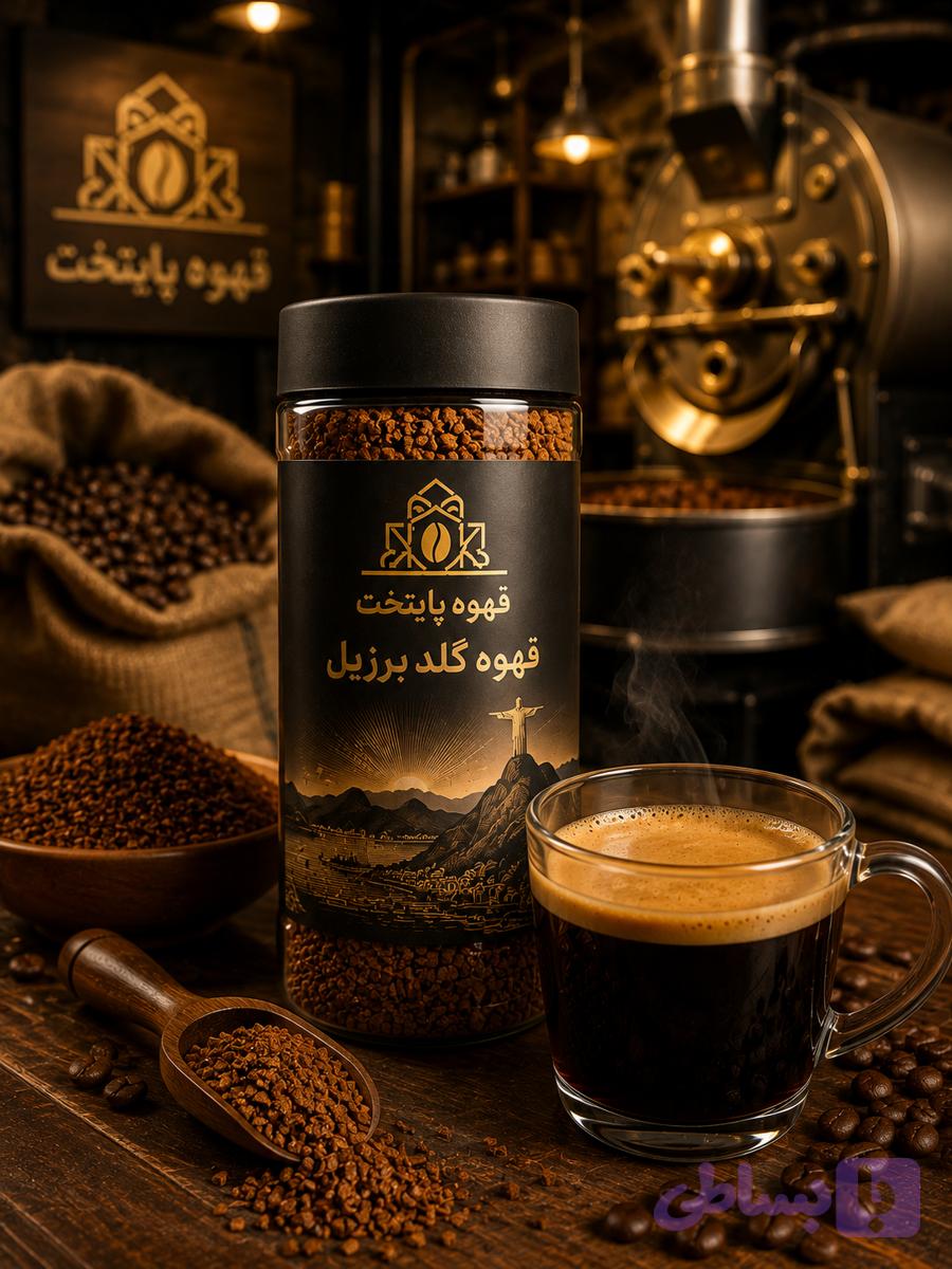 قهوه فوری گلد برزیل پایتخت |قهوه ای فوری پر از عطر و طعم