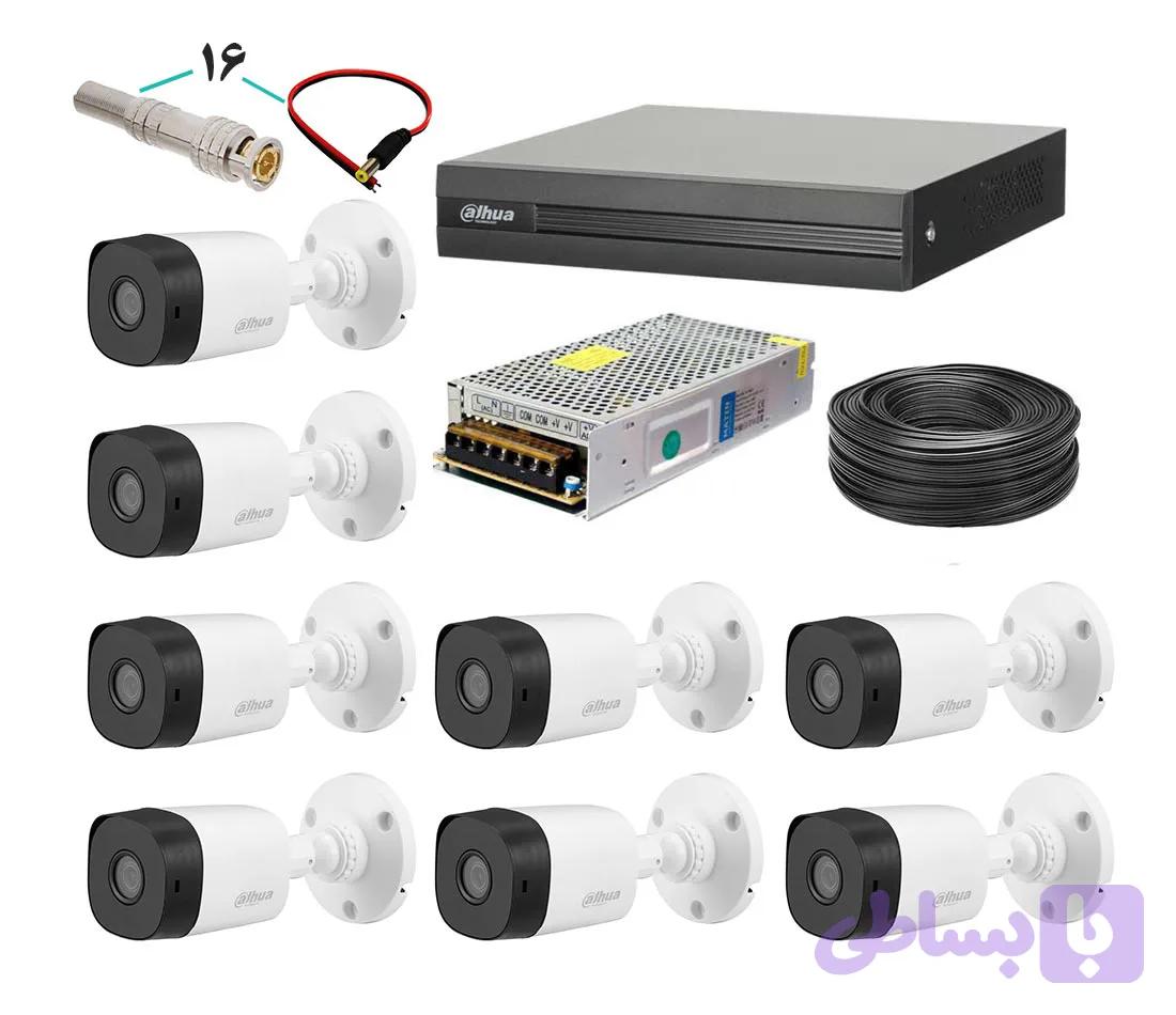 پکیج 8 دوربین مداربسته کامل داهوا مدل 2MP B1A21 B08